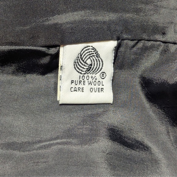 Anne Klein II Vintage Black 100% Wool Midi Skirt USA Made Size 6 - Picture 7 of 7